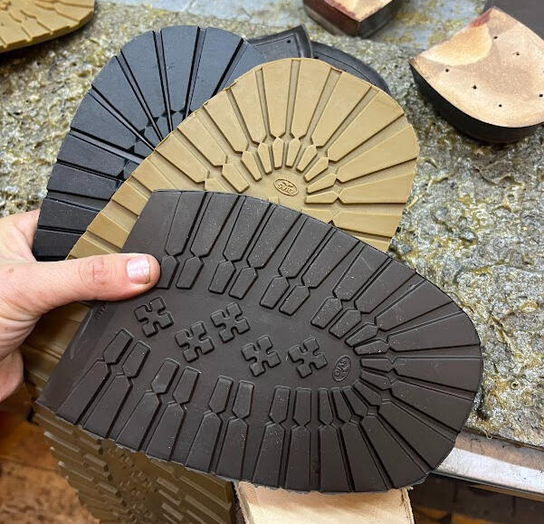 this material is called lug and it looks good on your shoes $70 for a half sole